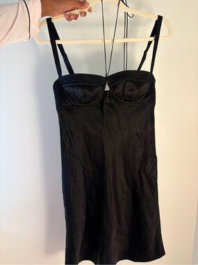 Limited edition Anne October X J. Crew Black Satin Bustier Mini slip in Dress